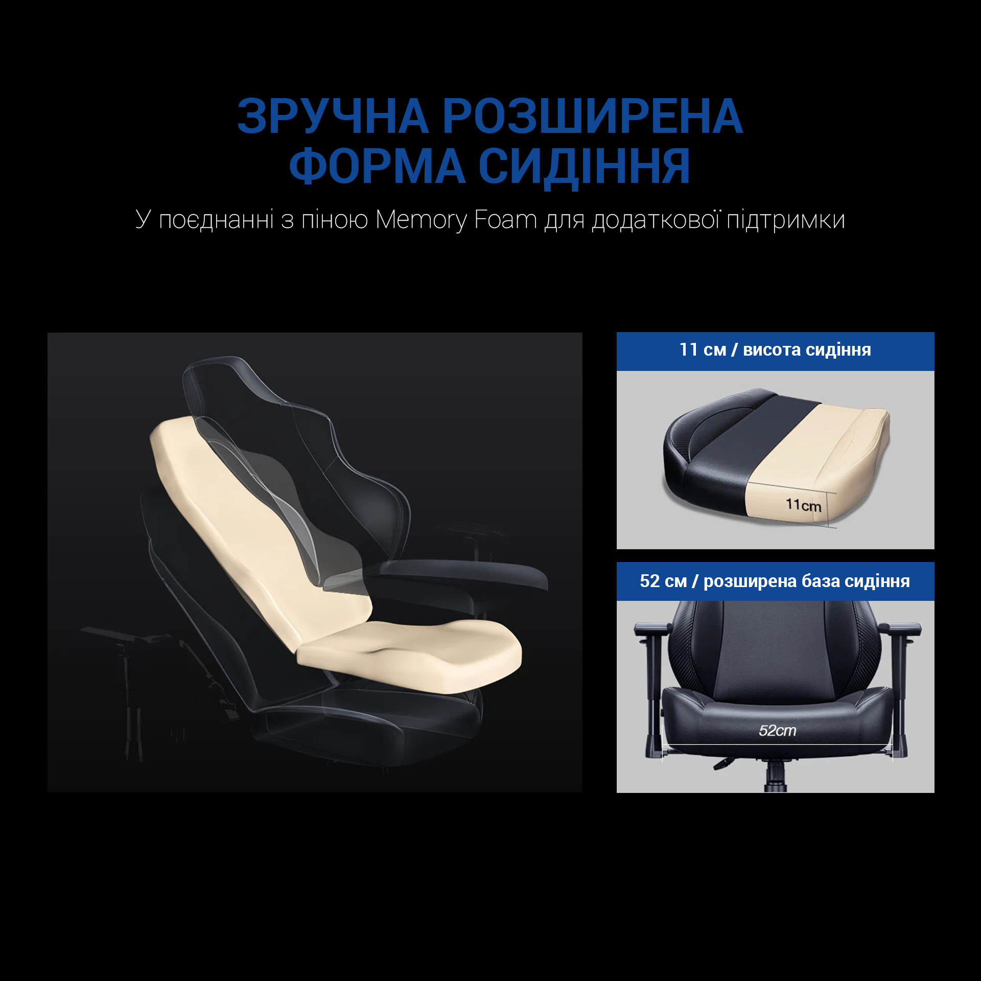 Кресло геймерское Anda Seat Luna Color L Blue (871380166) купить